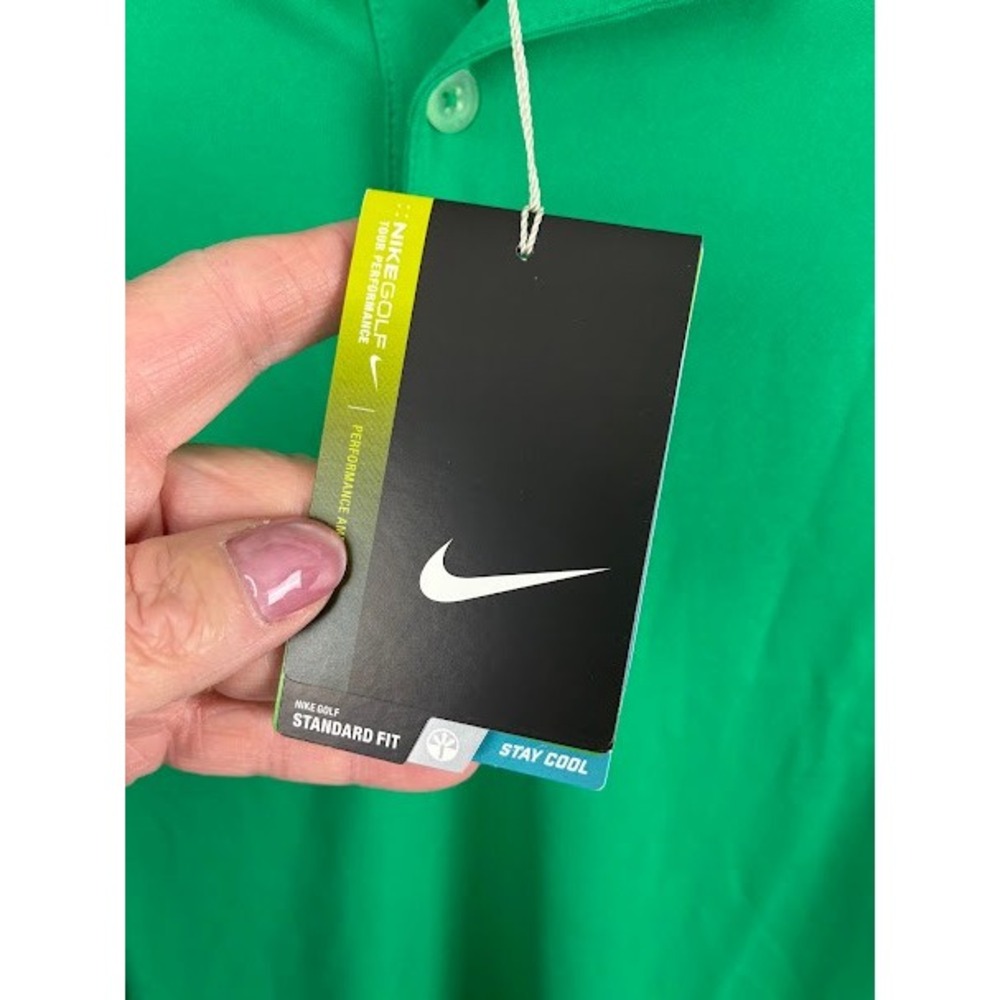 Nike Golf Mens Tour Performance Dri-FIT Polo Shirt Green 509167-386 Medium NWT - Picture 8 of 9
